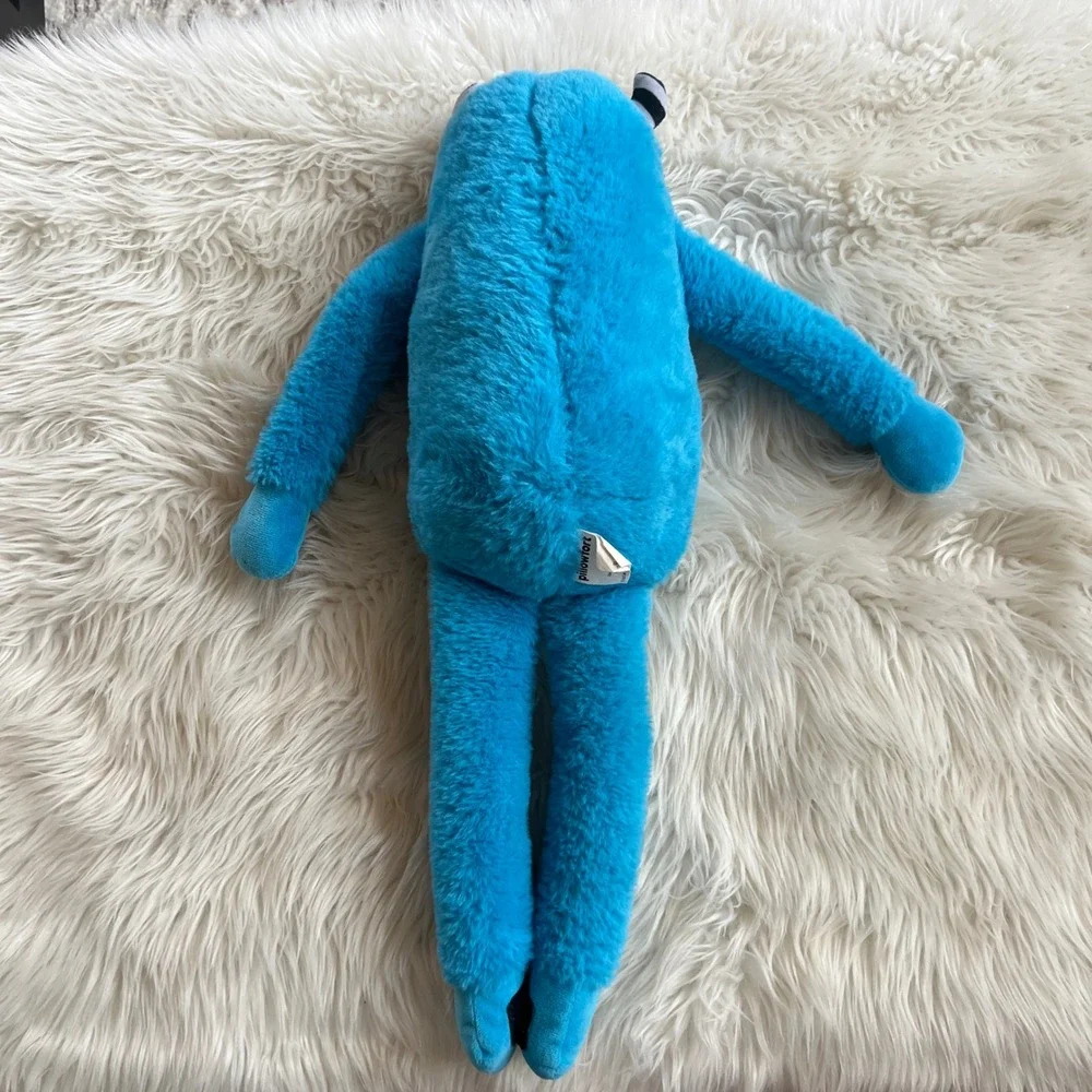Pillowfort Yeti Mini Pillow Blue Monster Plush Stuffed Animal Hugging Hands 11in